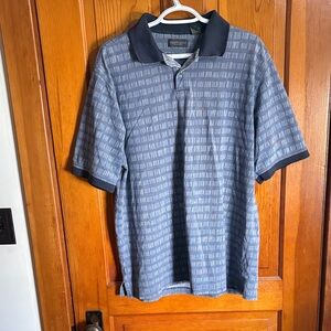 Van Heusen Men's Patterned Gray Polo Shirt